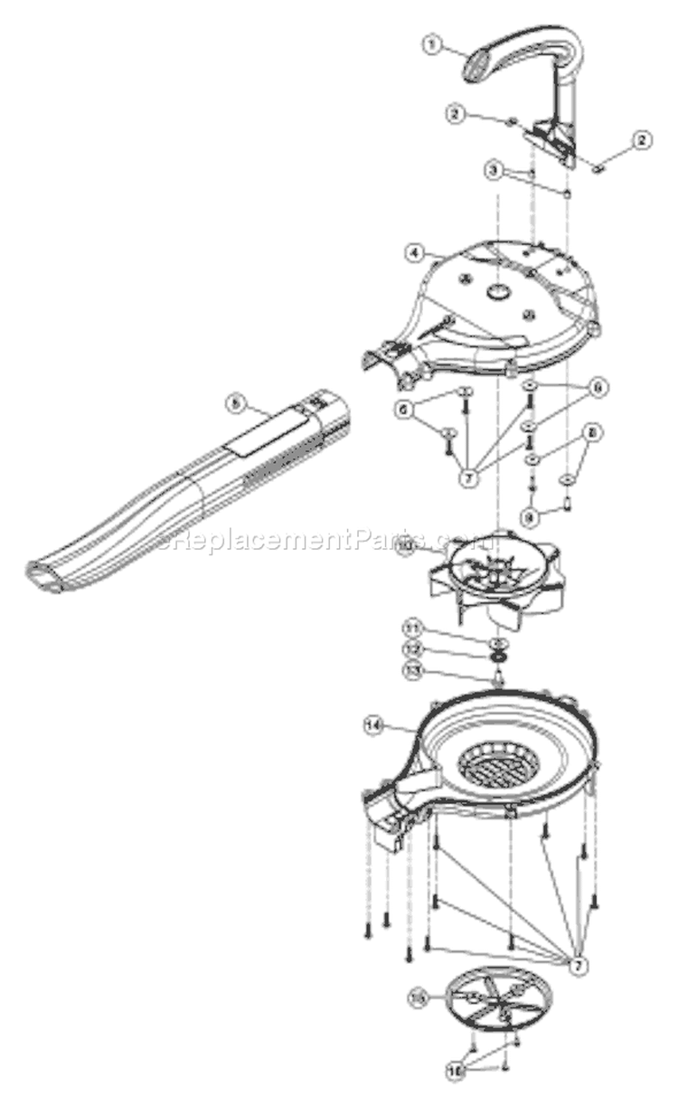 Page B Diagram and Parts List for YM290 41AR290G701 Yard Man Leaf Blower / Vacuum